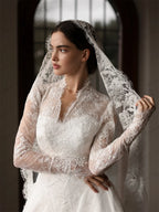Luxury A-Line Lace Wedding Dress