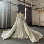 Custom Beaded Mermaid Wedding Dress