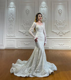 Luxury Two-in-One Lace Wedding Gown
