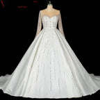 Luxury Ivory Muslim Wedding Dress
