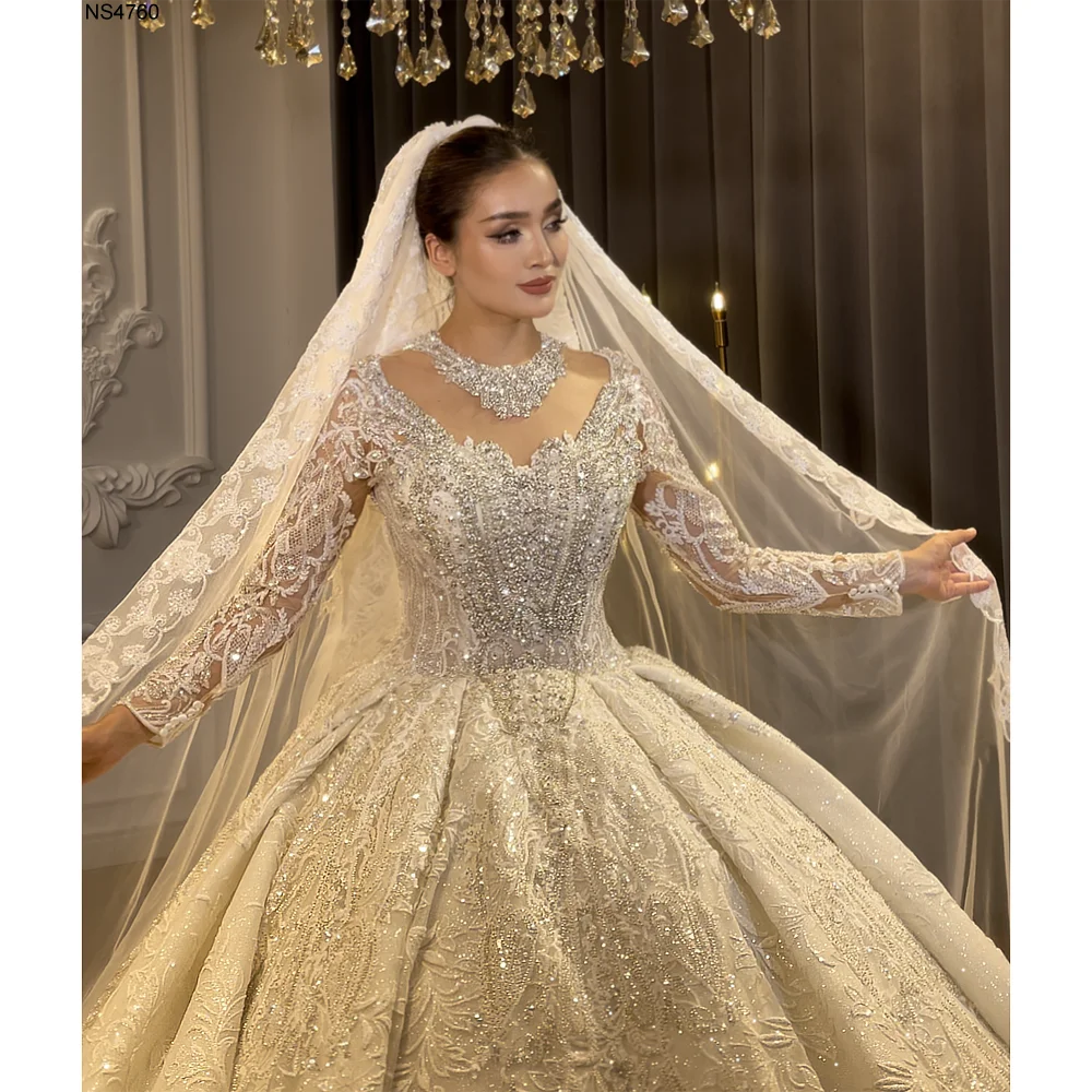 Sparkling Tulle Custom Bridal Gown