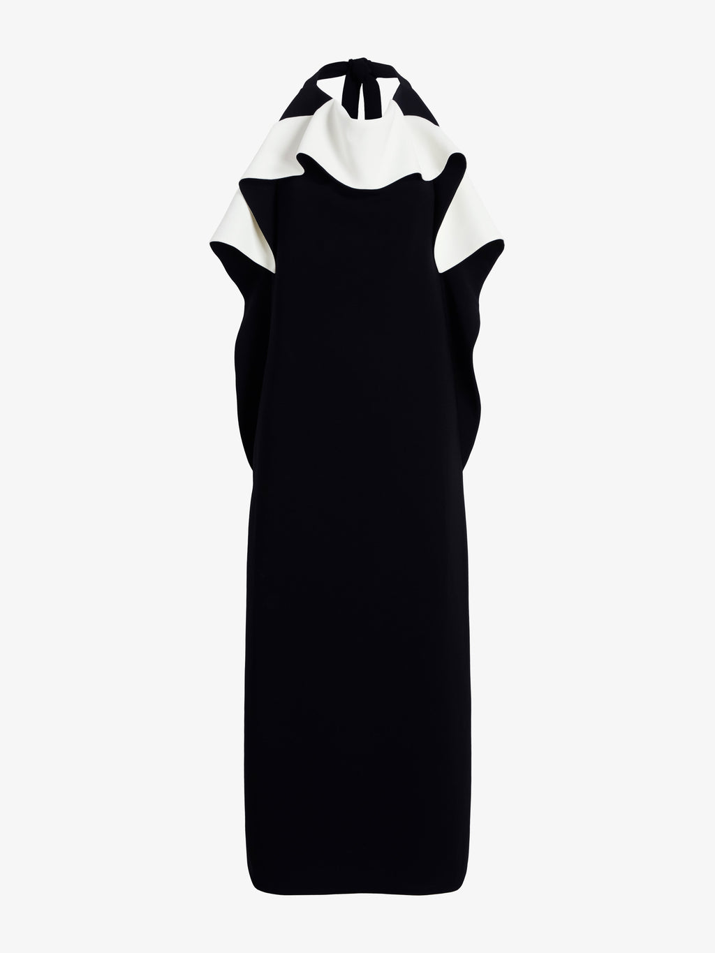Sanna Women's Black Dress | Matte Double Crepe, Halter Neck Cocktail Dress 0