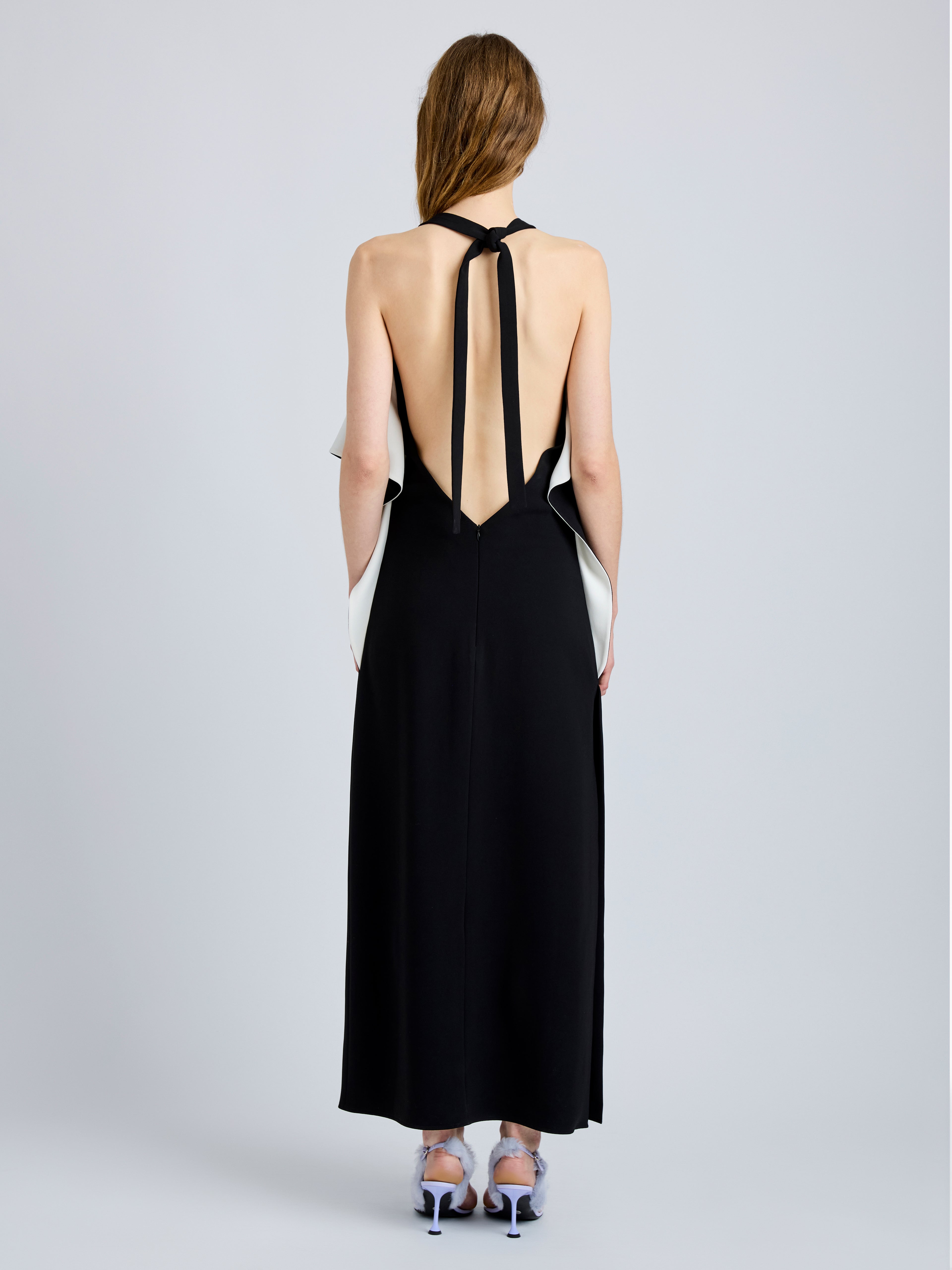 Sanna Women's Dress | Matte Double Crepe, Halter Neck 3