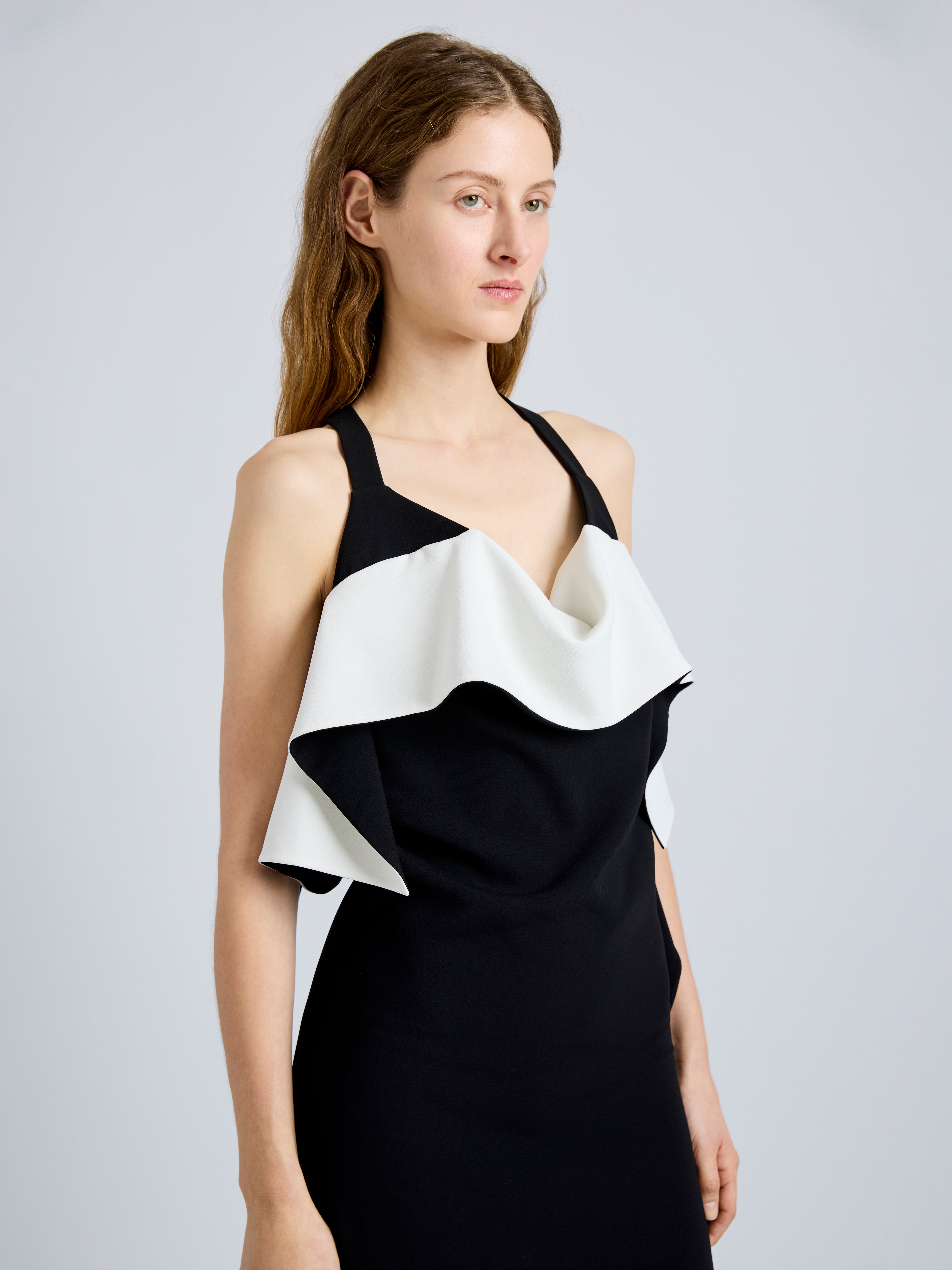 Sanna Women's Dress | Matte Double Crepe, Halter Neck 4