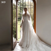 Luxury A-Line Lace Wedding Dress