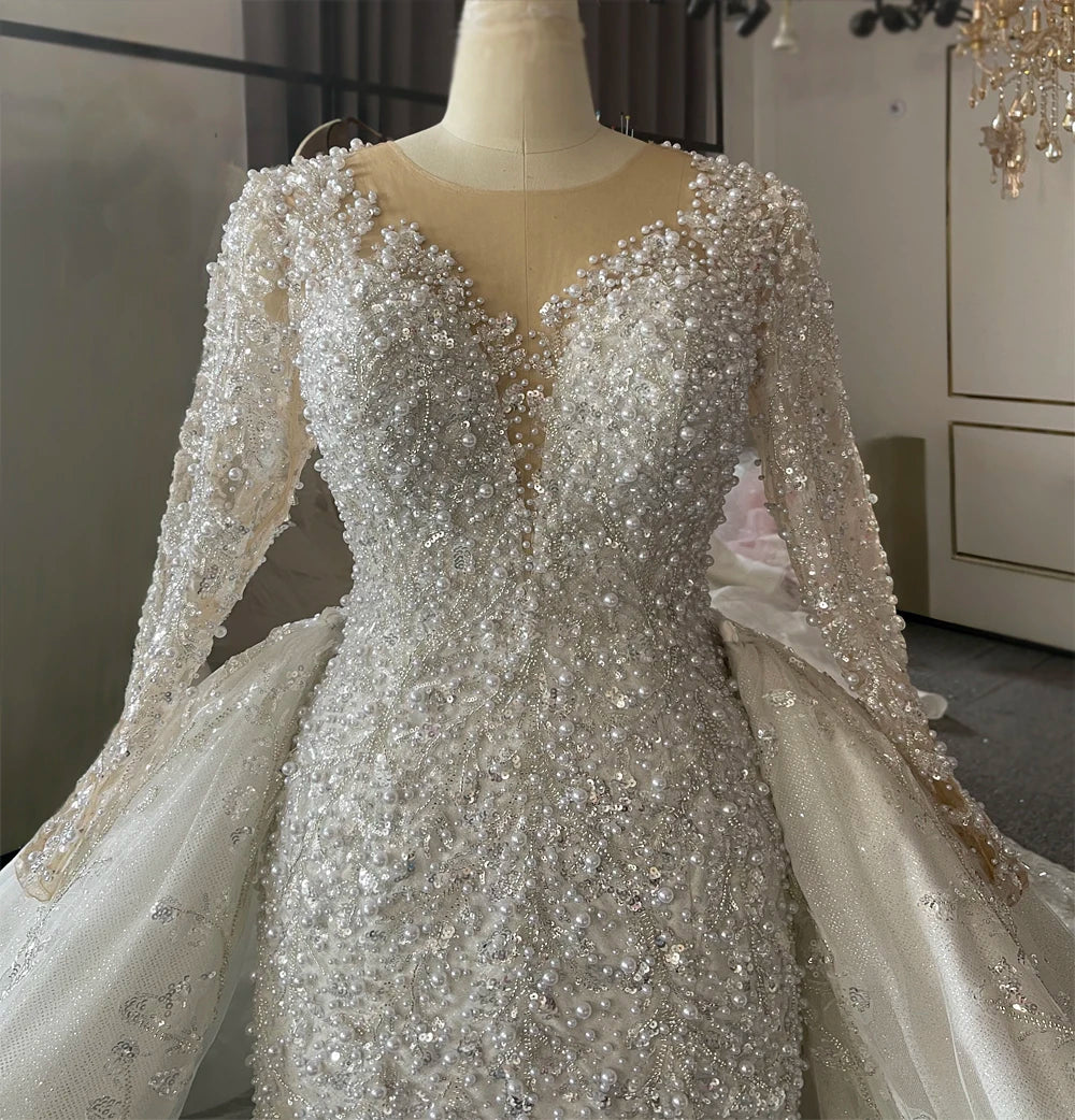 Custom Beaded Mermaid Wedding Dress