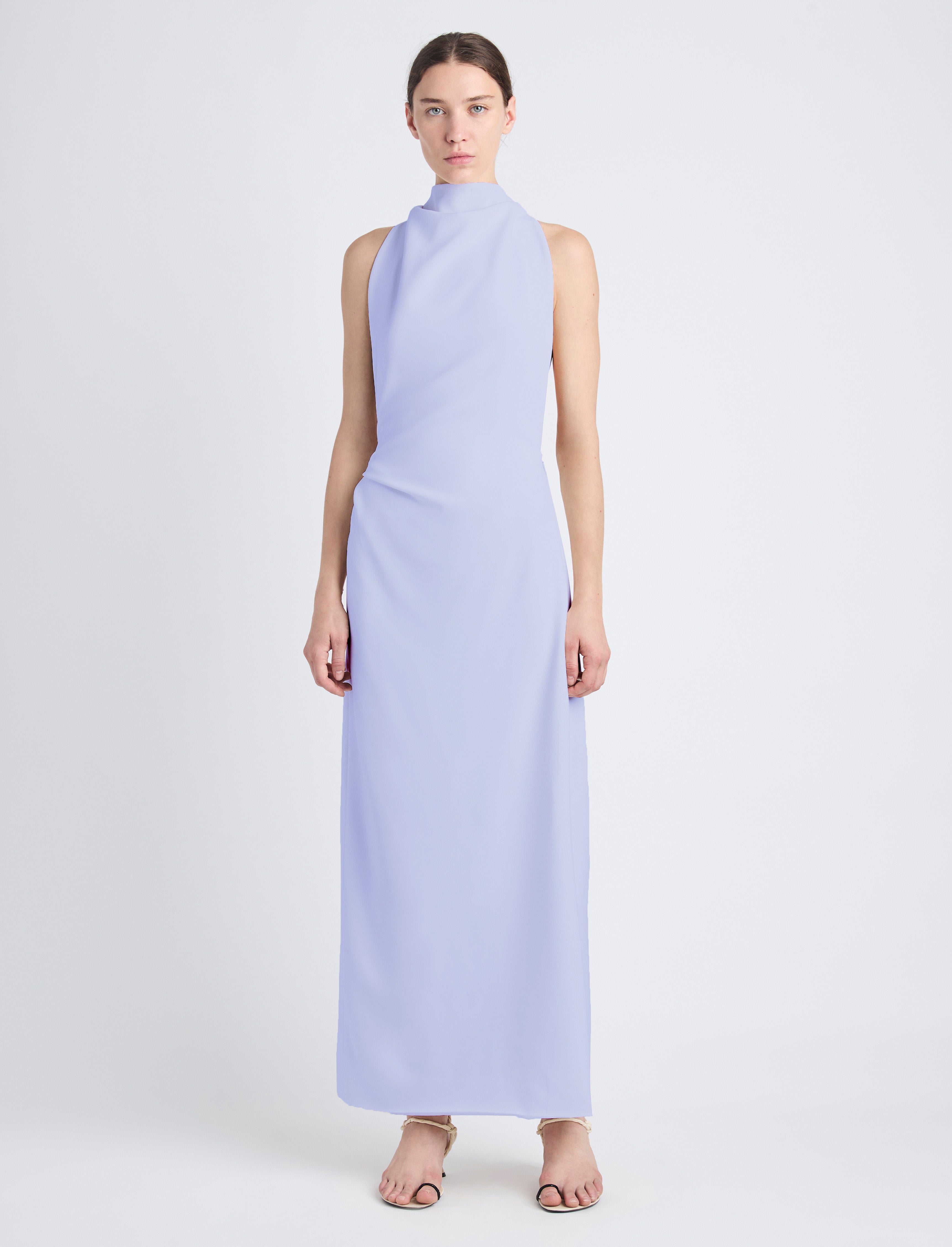 Sienna Women's Maxi Dress | Matte Viscose Crepe, Elegant Twist Back 1