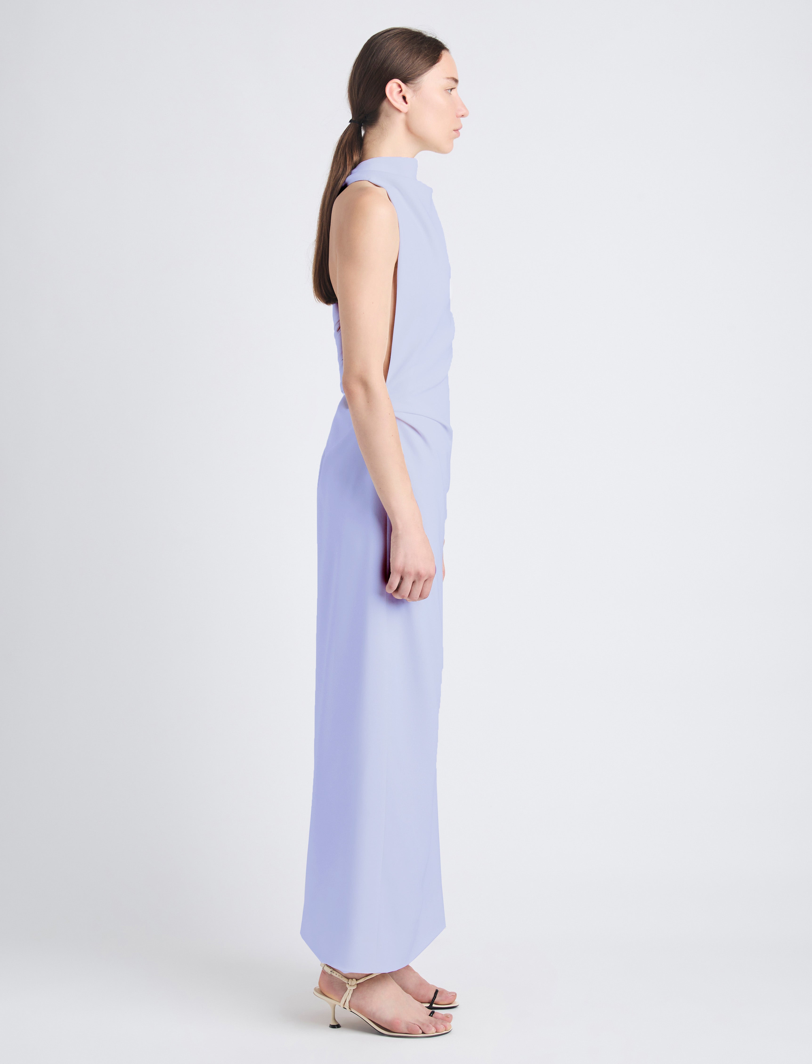 Sienna Women's Maxi Dress | Matte Viscose Crepe, Elegant Twist Back 2