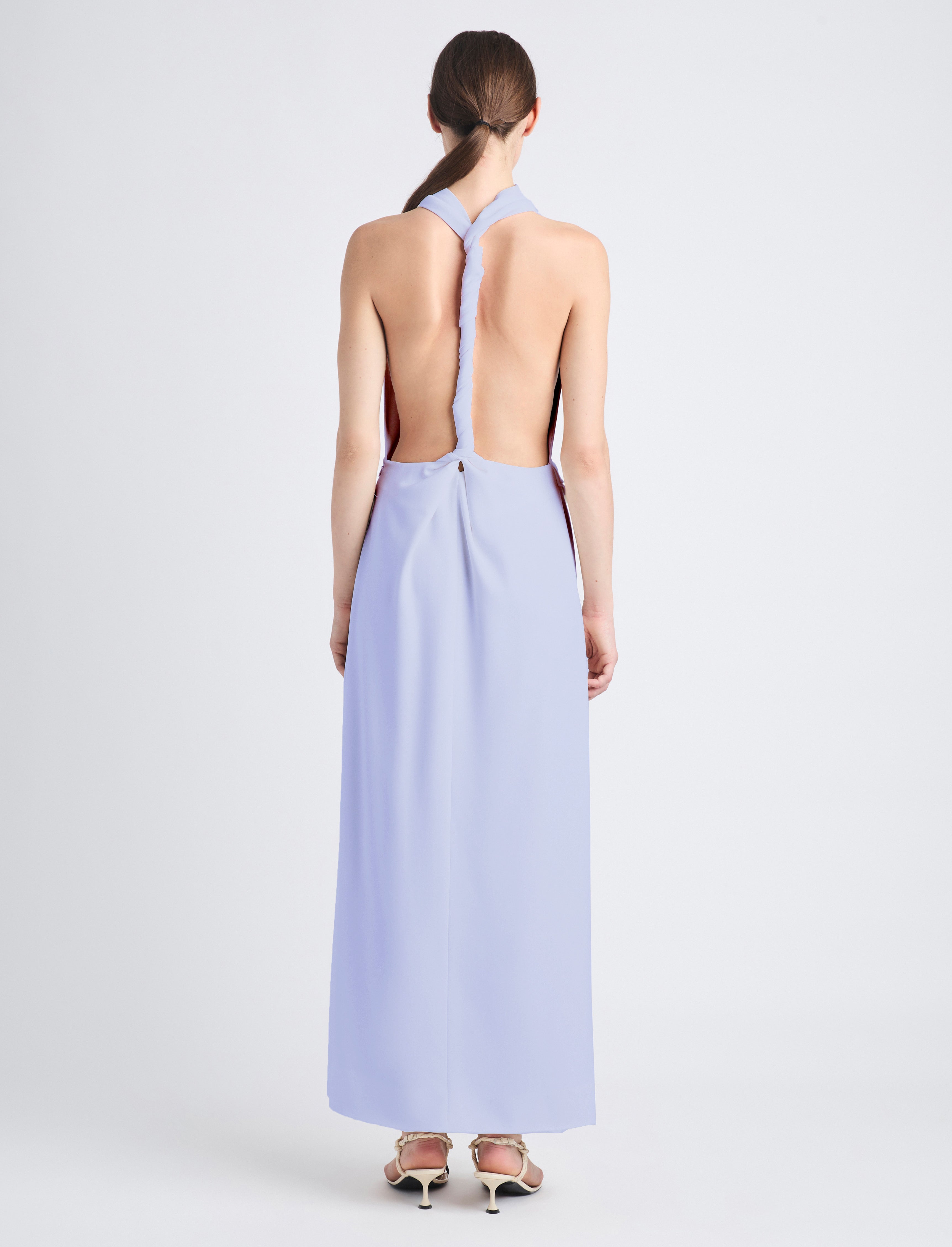 Sienna Women's Maxi Dress | Matte Viscose Crepe, Elegant Twist Back 3