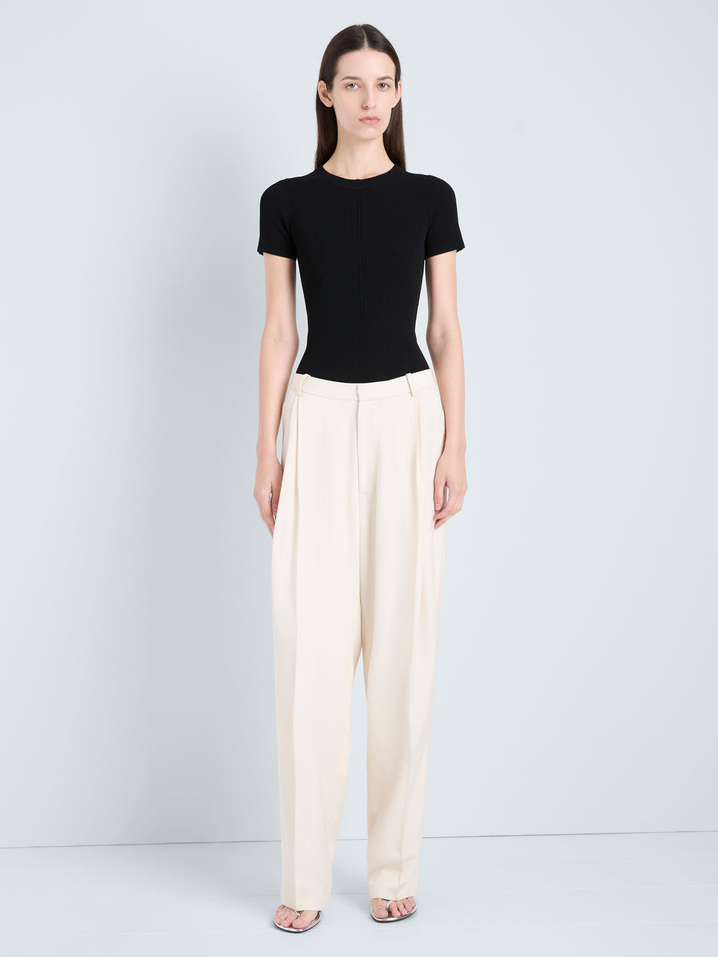 Sky Women's Going Out Top | Slim Fit Matte Viscose Rib, Elegant Black 2