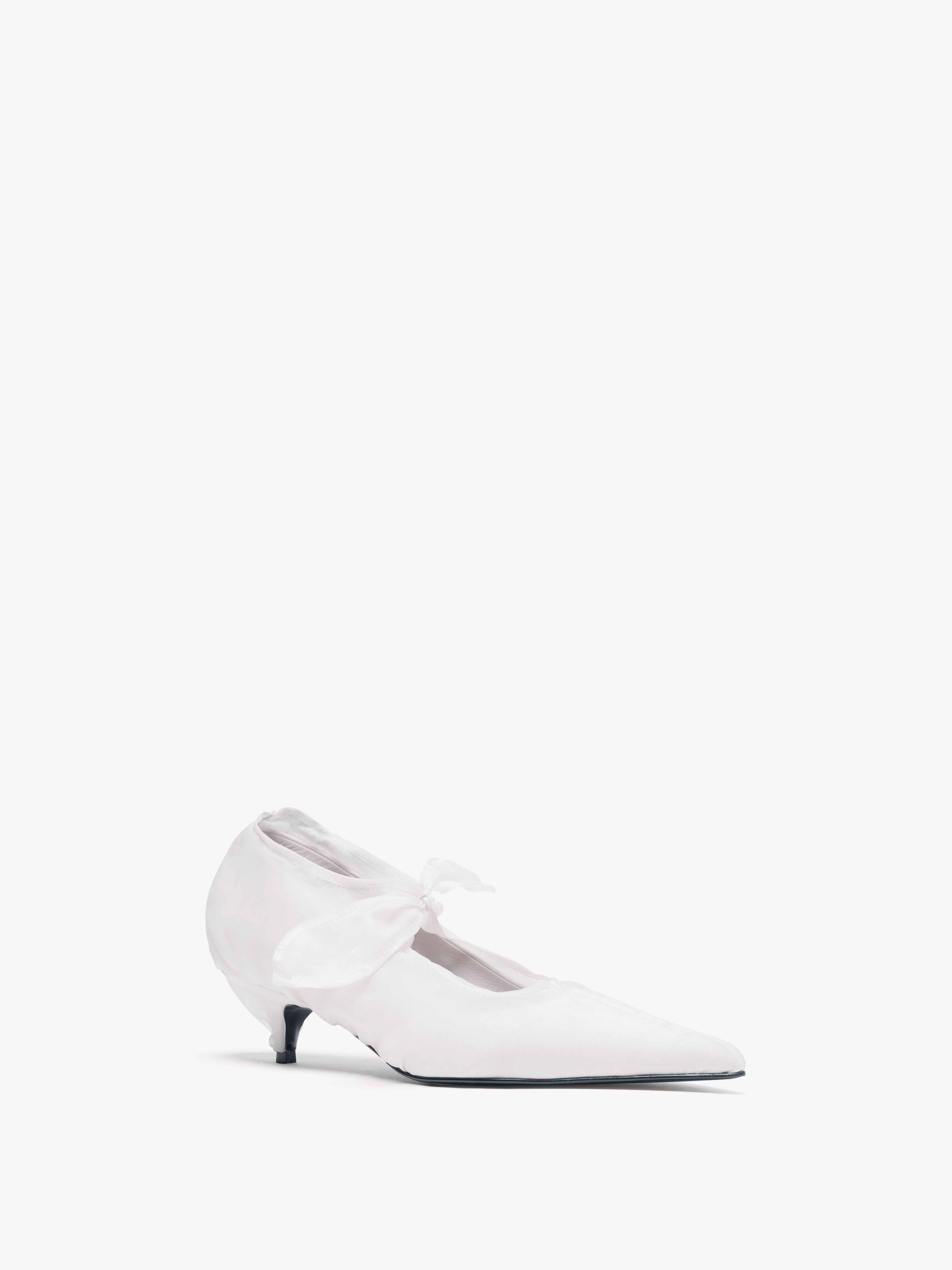 Sleek Women's Pumps | Organza Bow Detail 1