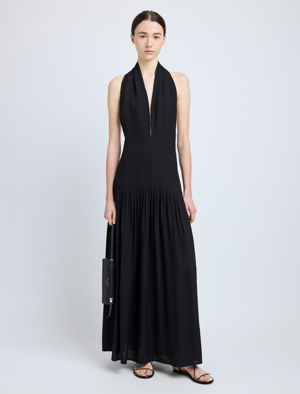 Tara Women's Maxi Dress | Viscose Georgette, Halter Neck 1