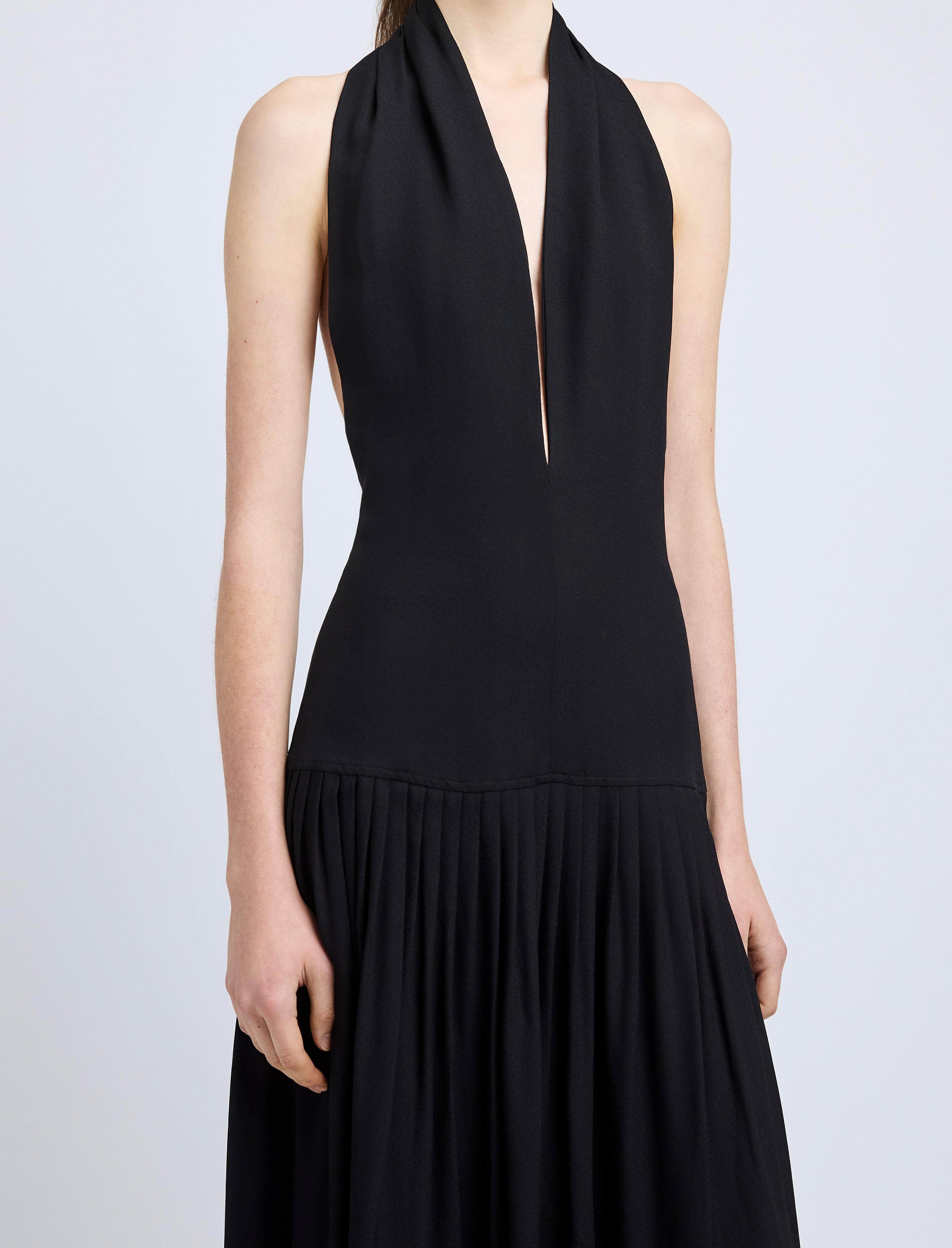 Tara Women's Maxi Dress | Viscose Georgette, Halter Neck 4