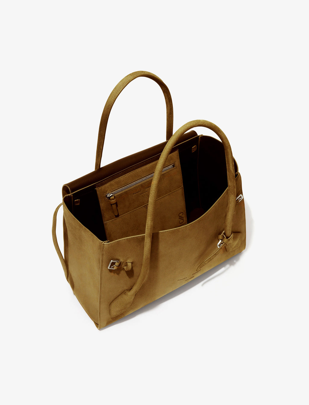 Tate Men's Satchel Bag | Nubuck Calf Leather, Structured Design 4