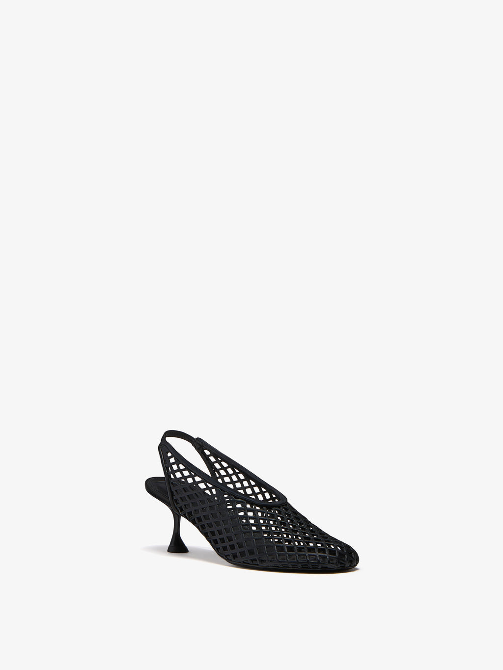 Tee Women's Black Pumps | Nappa Leather, Perforated Design 1