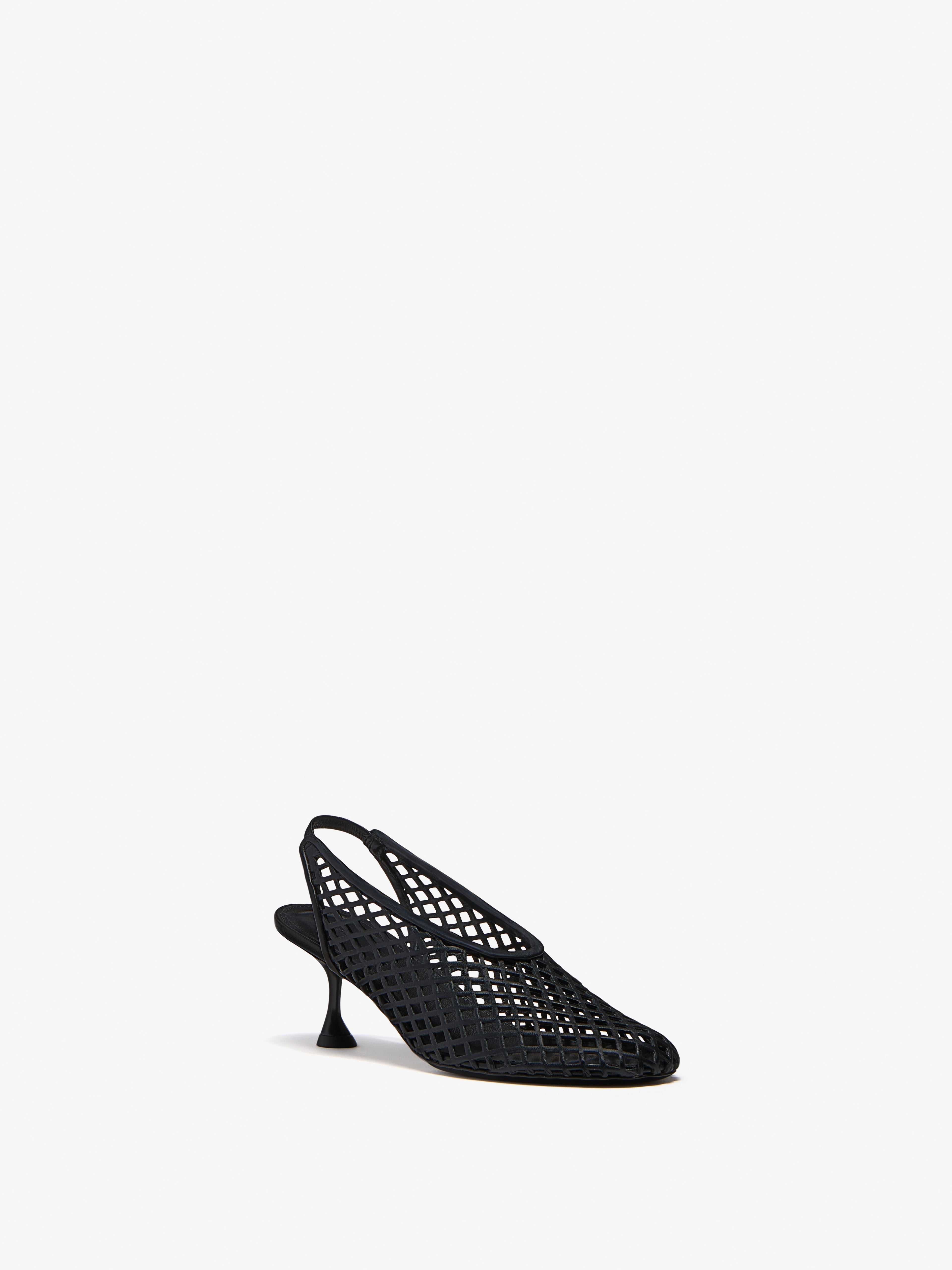Tee Women's Black Pumps | Nappa Leather, Perforated Design 1