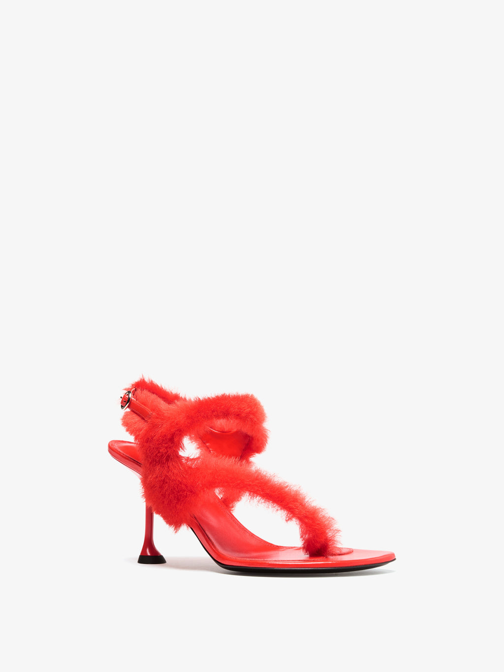 Tee Women's Sandals | Plush Shearling, T-Strap Design 1