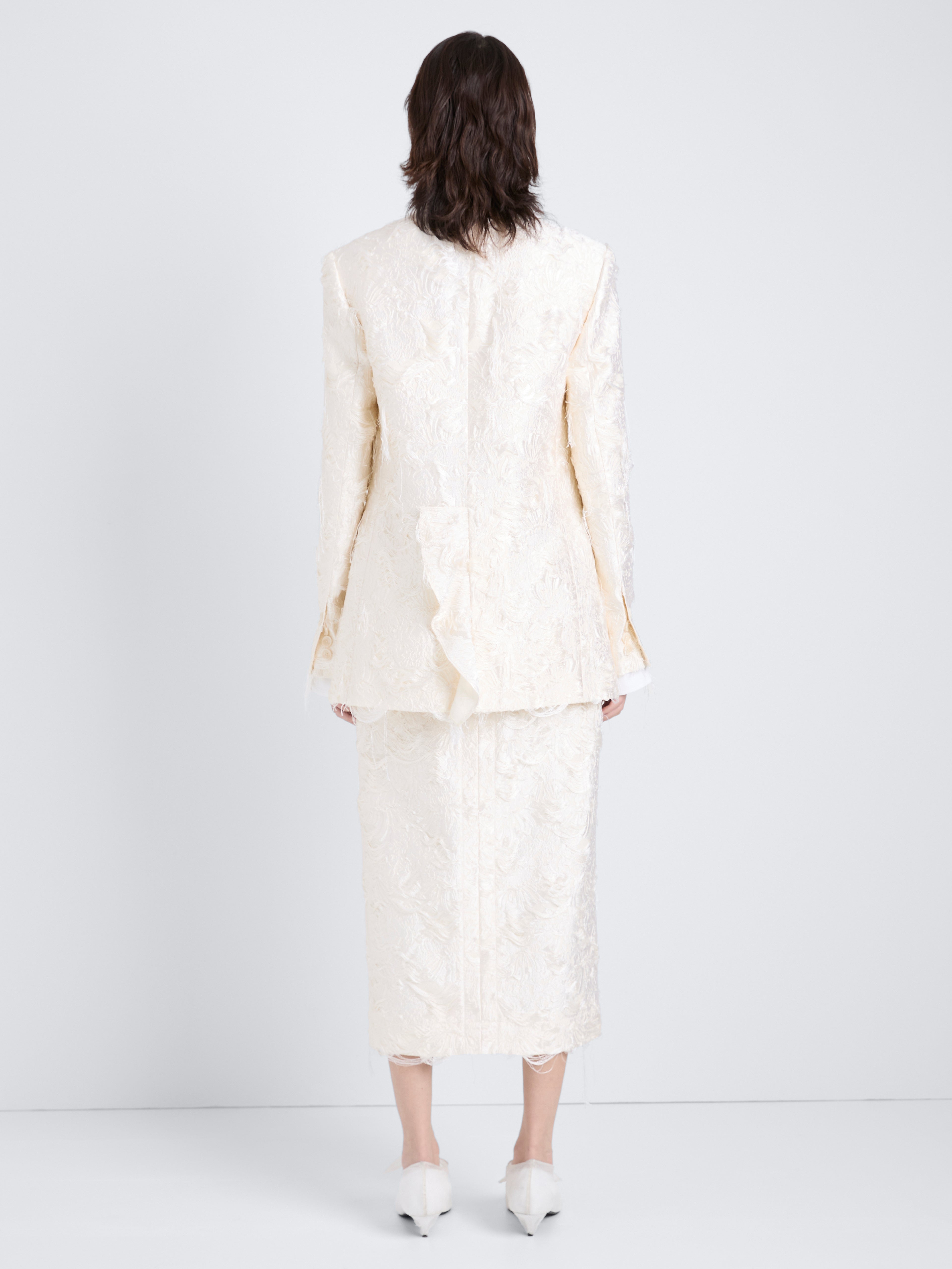 Thea Women's Jacket | Chrysanthemum Float Jacquard, Notched Collar 4