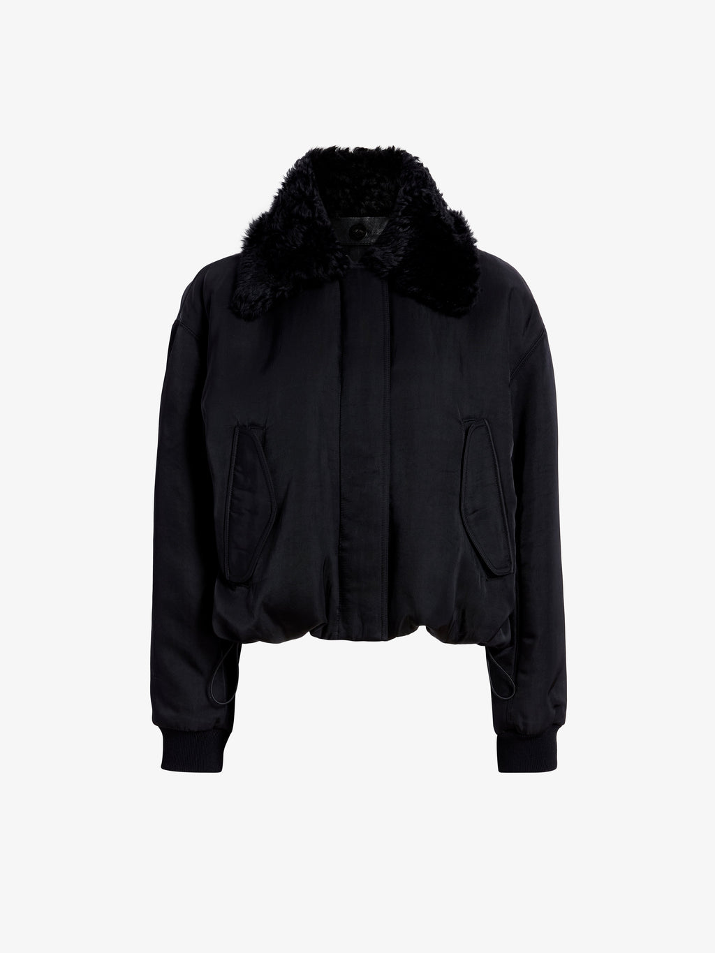 Vadra Women's Bomber Jacket | Recycled Nylon Twill with Faux Shearling 0