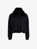 Vadra Women's Bomber Jacket | Recycled Nylon Twill with Faux Shearling 0