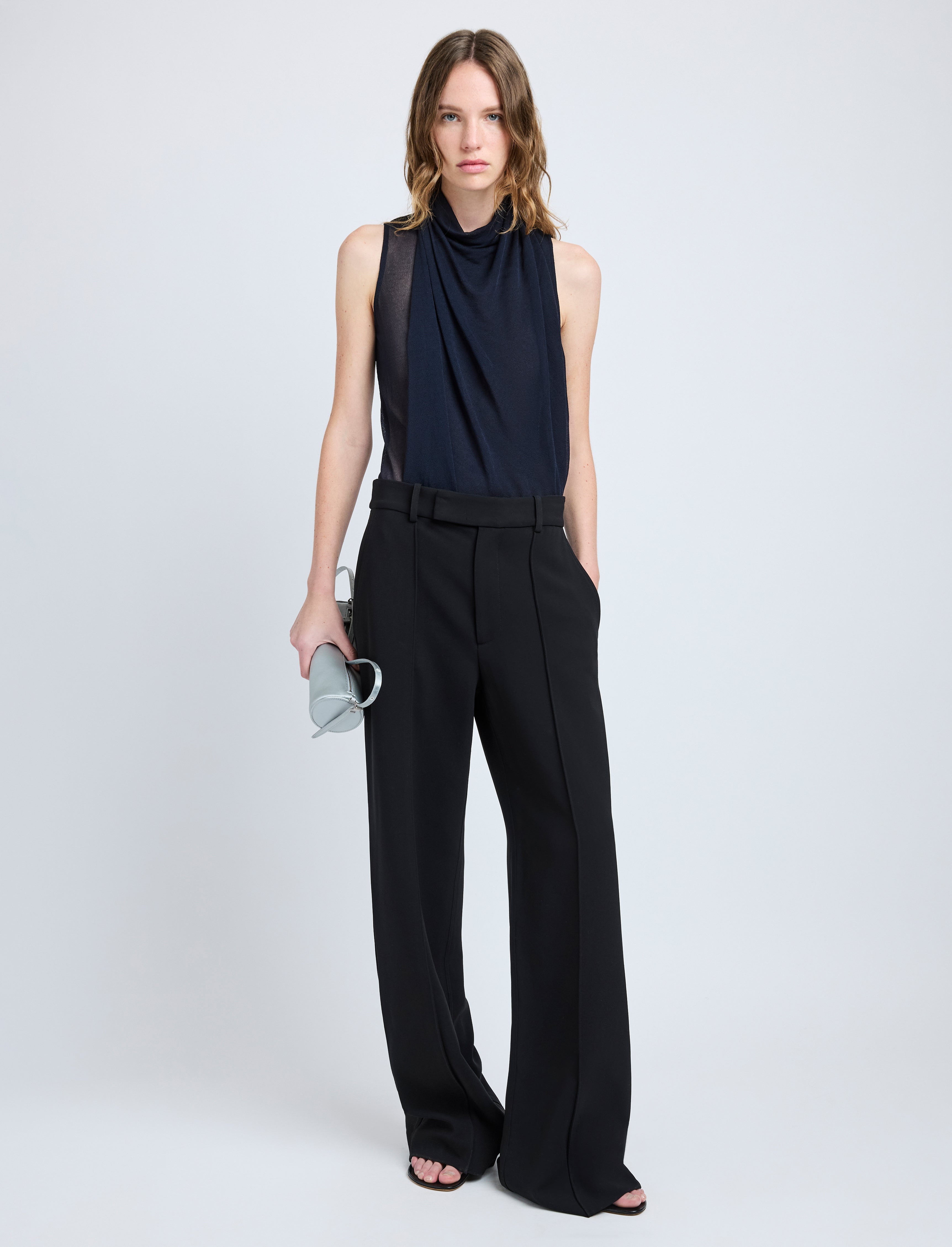 Weyes Women's Pants | High-Rise Matte Double Crepe 1