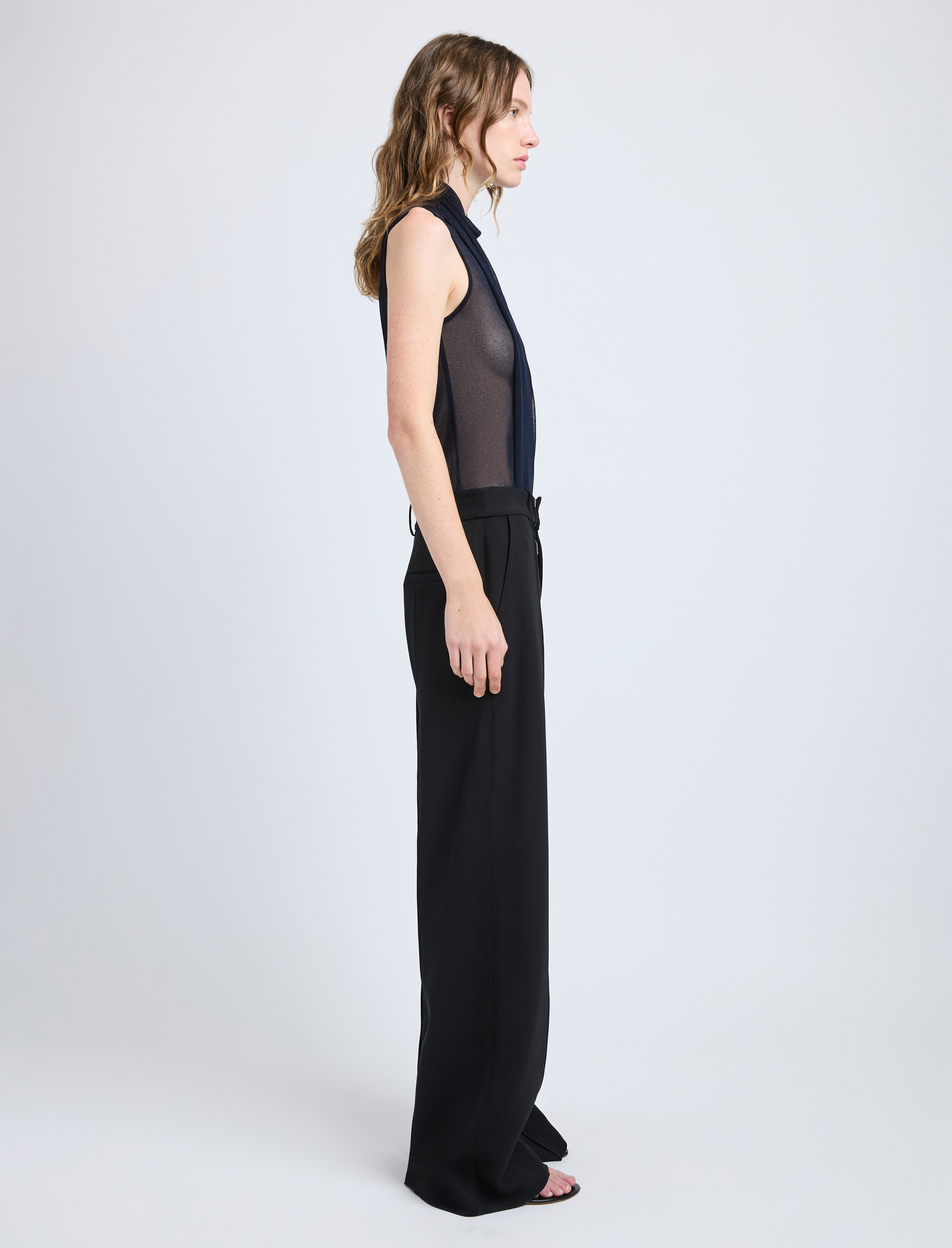 Weyes Women's Pants | High-Rise Matte Double Crepe 2