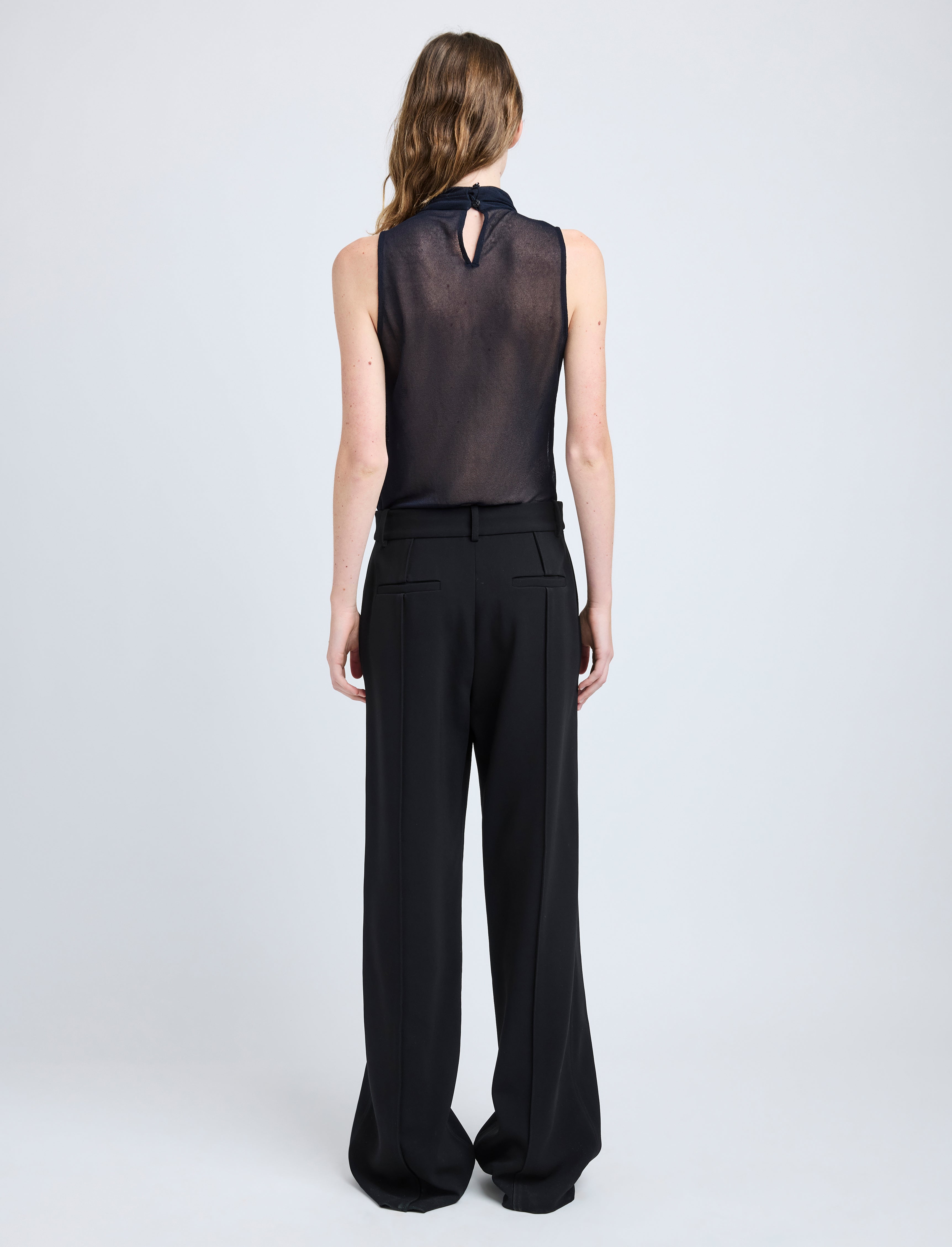 Weyes Women's Pants | High-Rise Matte Double Crepe 3