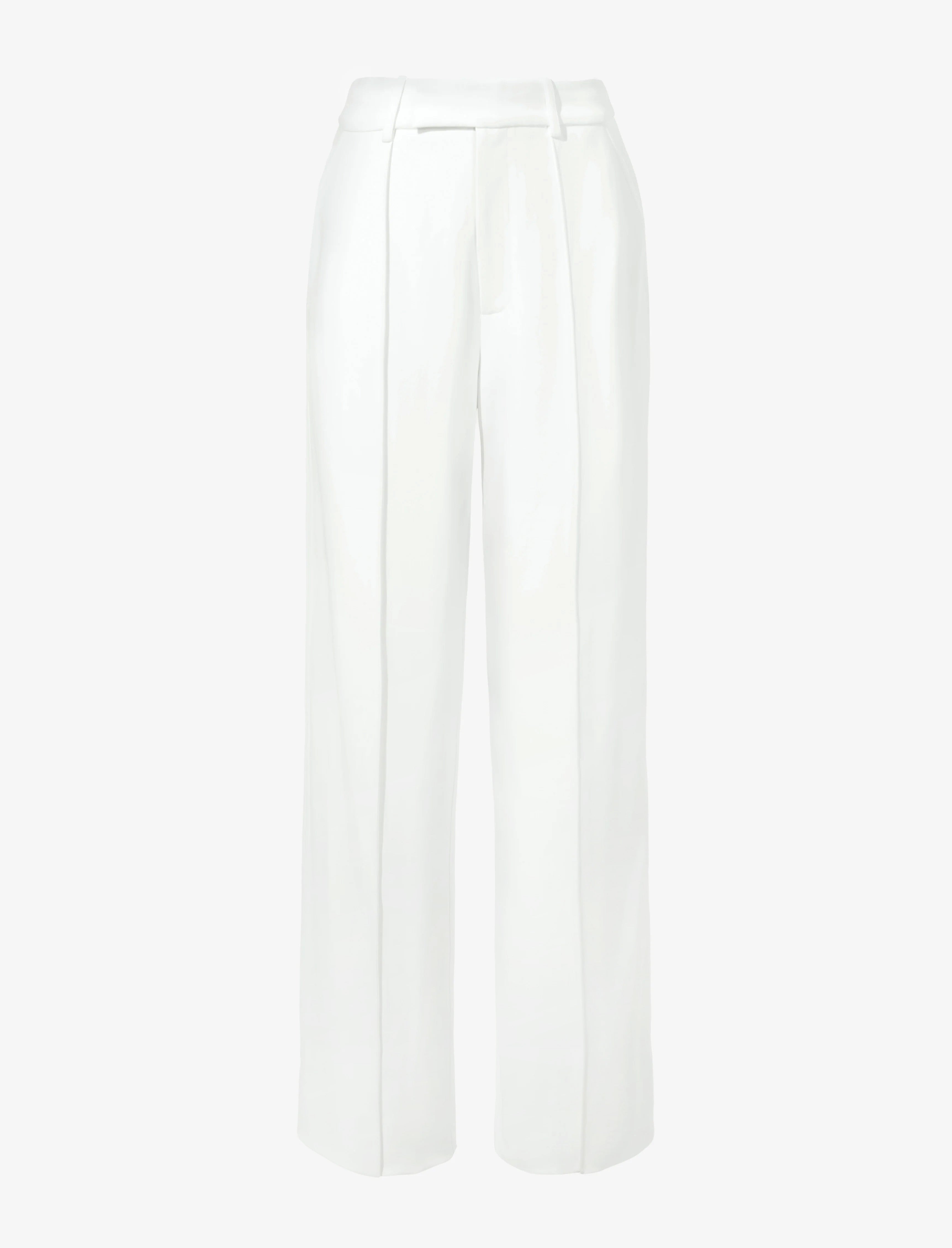 Weyla Women's Pants | High-Rise Matte Double Crepe, Side Pockets 0
