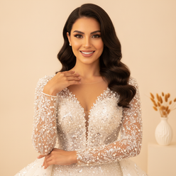 Custom Beaded Mermaid Wedding Dress - editorial-used-by